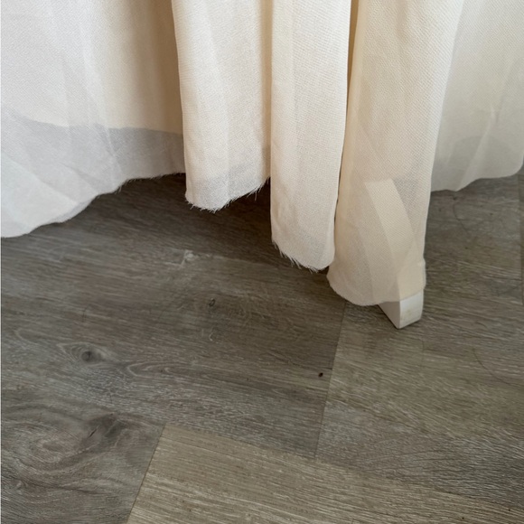 BHLDN Sadia Oyster Floral Embroidered Maxi A-Line Bridesmaid Dress Womens 0 - Picture 9 of 9